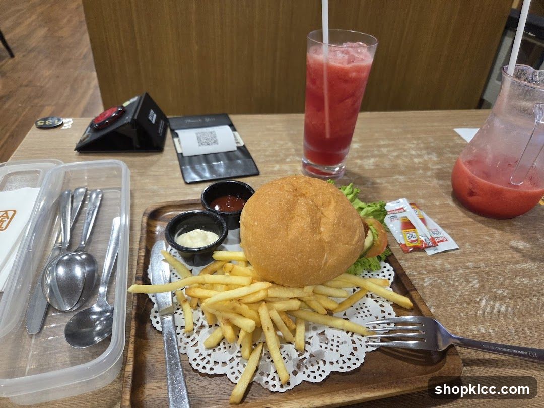 Burger and Fries Meal