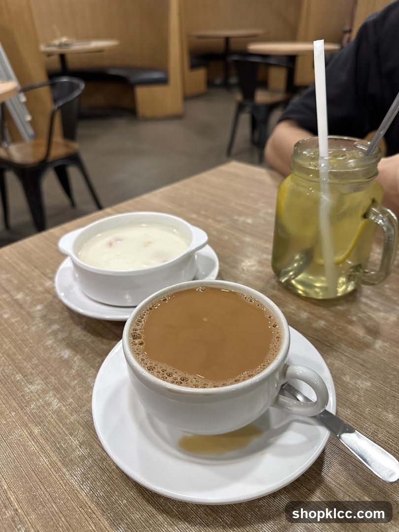 Table with drinks and soup