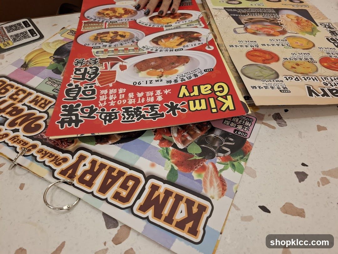Kim Gary Menu