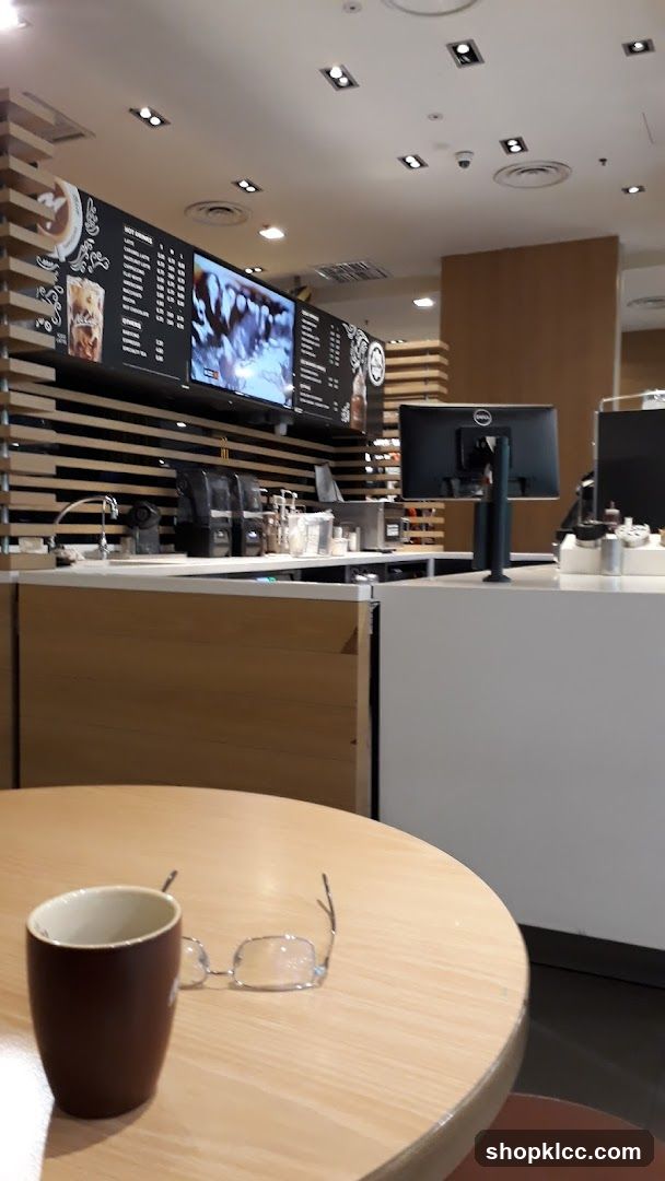 Cafe Counter with Menu and Table Setting