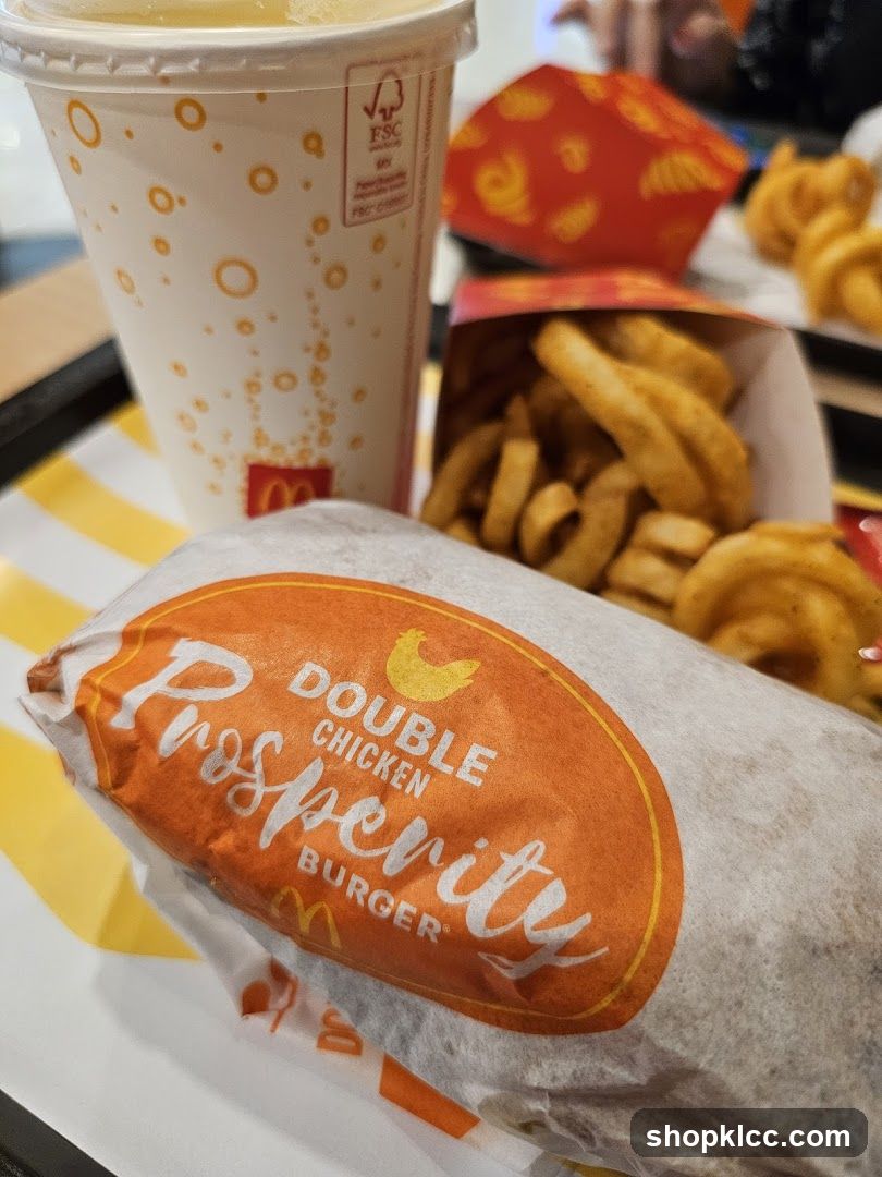 McDonald's Double Chicken Prosperity Burger Meal