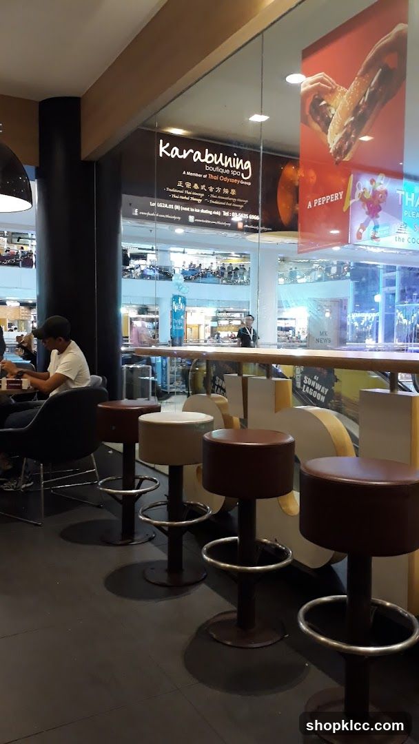Interior of a spa with seating