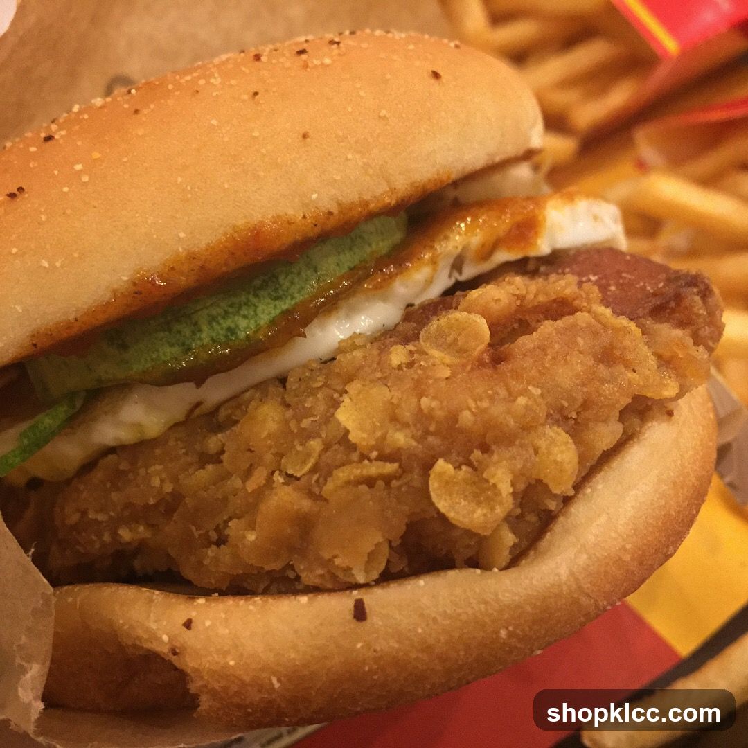 Crispy Chicken Burger with Fries