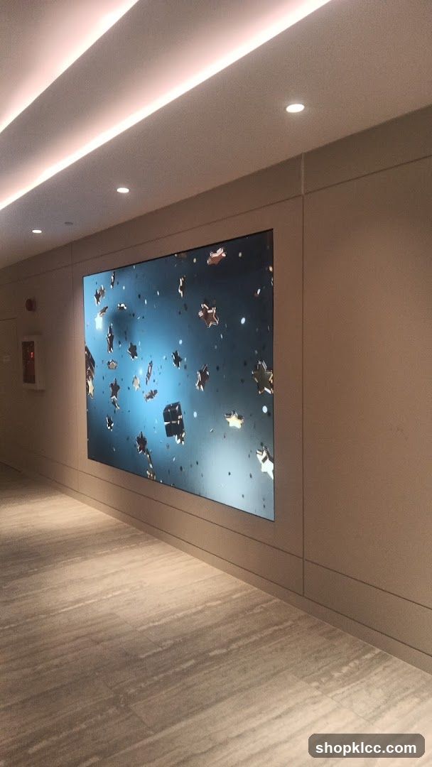 Digital Display with Falling Stars
