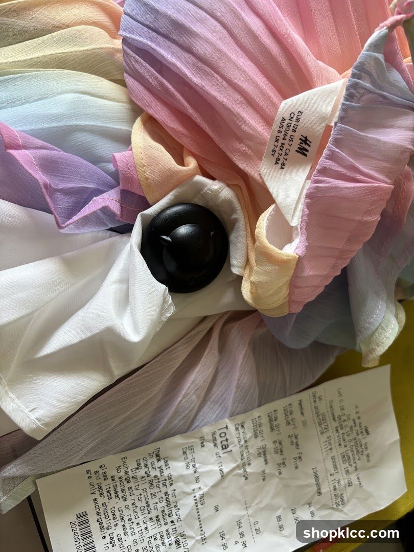 H&M Receipt and Clothing Tag