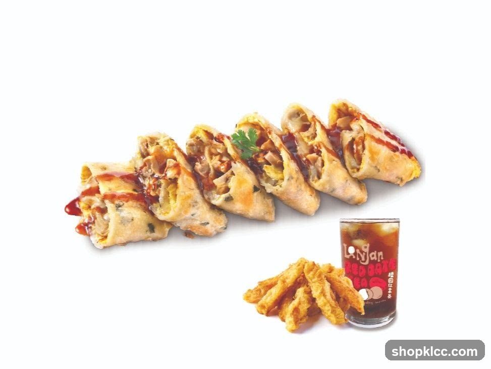 Spring Rolls with Fries and Drink