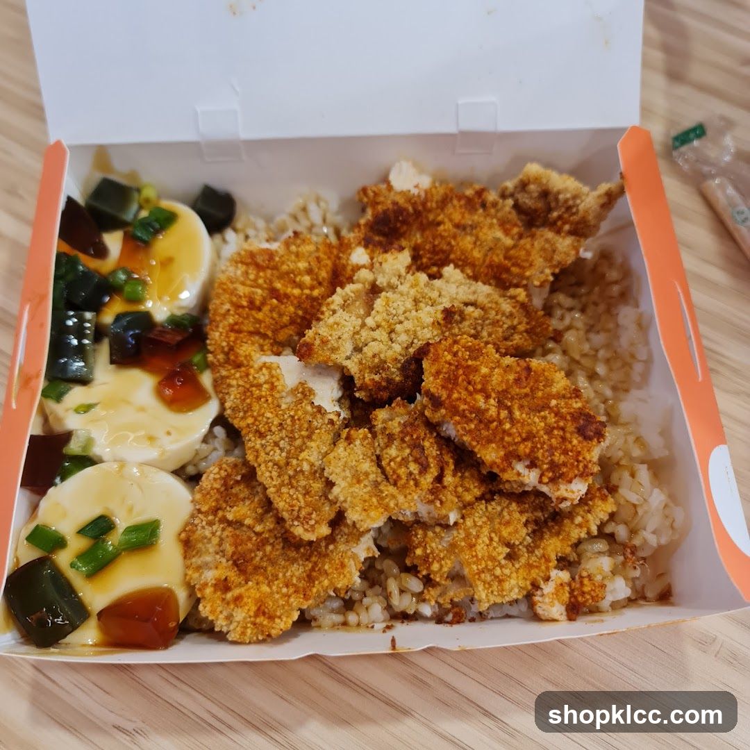 Fried Chicken and Tofu Bento Box