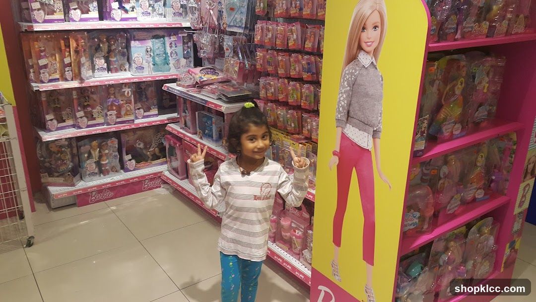 Girl Posing in Toy Store