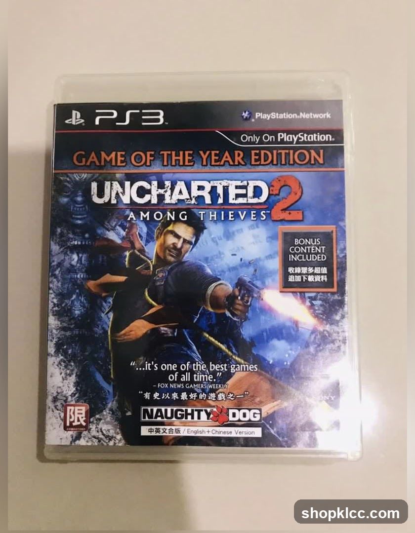 Uncharted 2: Among Thieves Game of the Year Edition PS3 Game Case