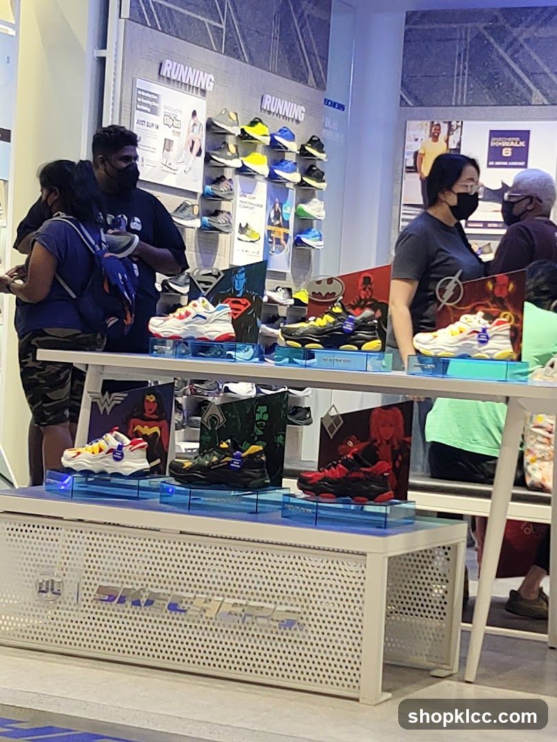 Sneaker Display with Superhero Themes