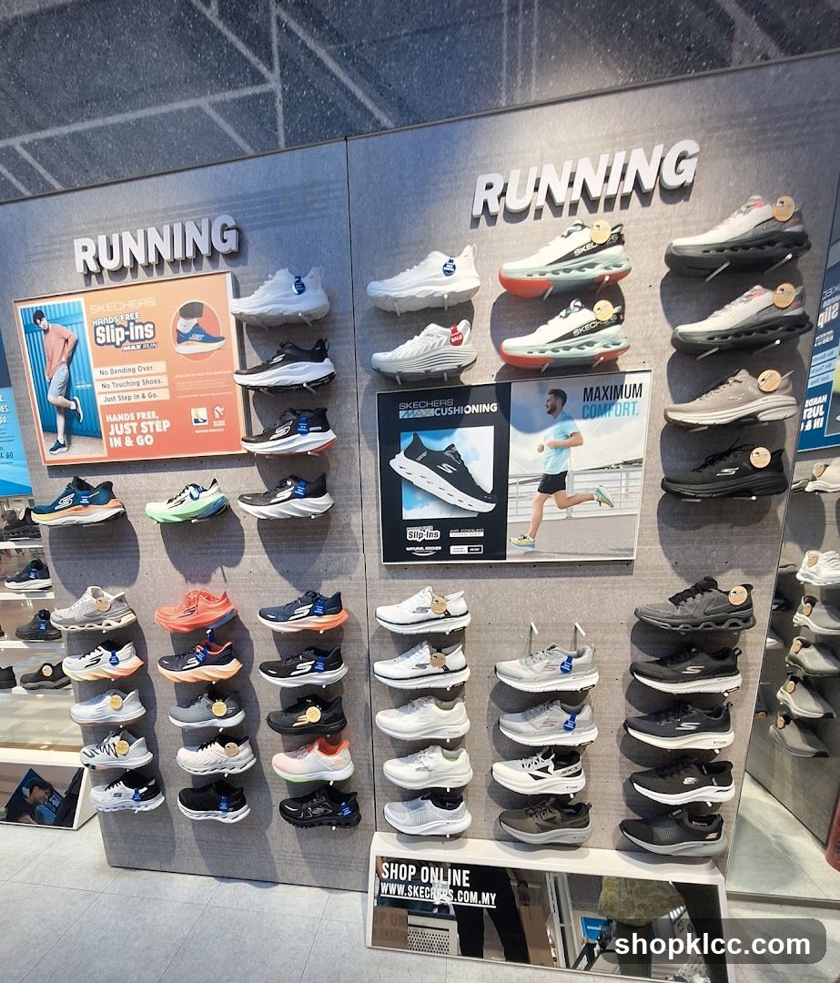 Skechers Running Shoes Display