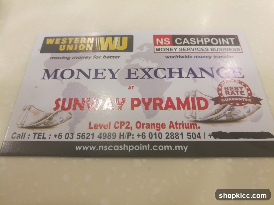 Money Exchange Business Card