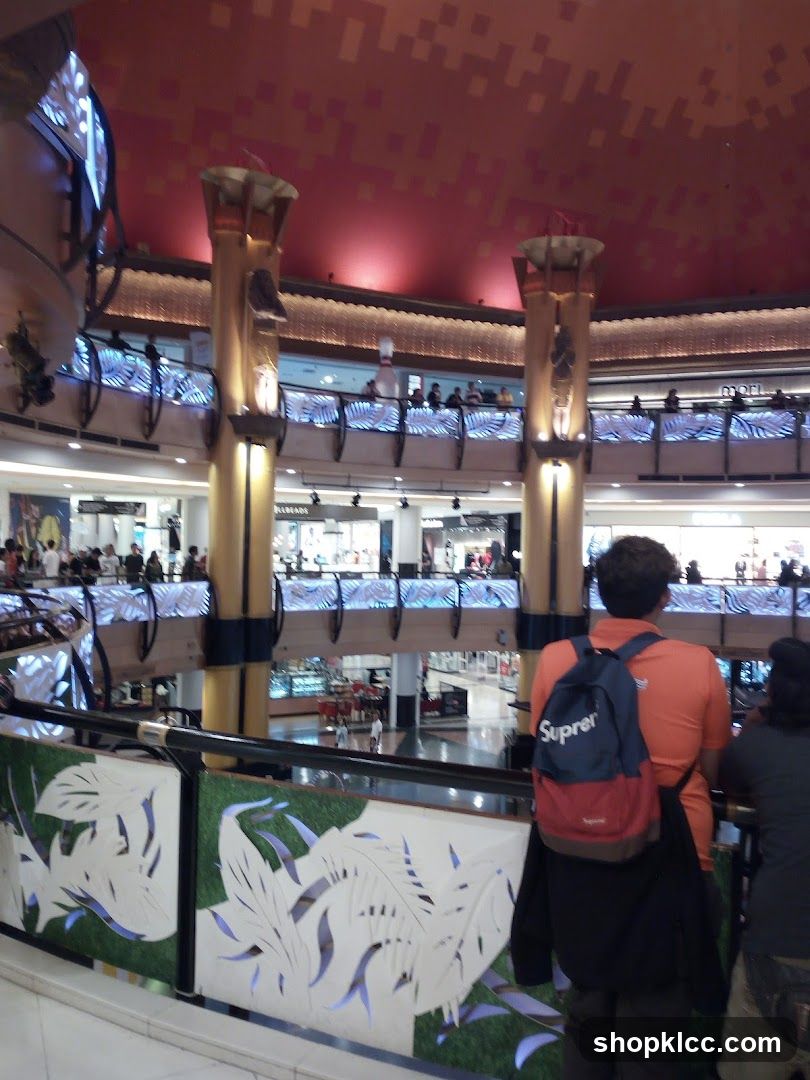 Interior of a multi-level shopping mall