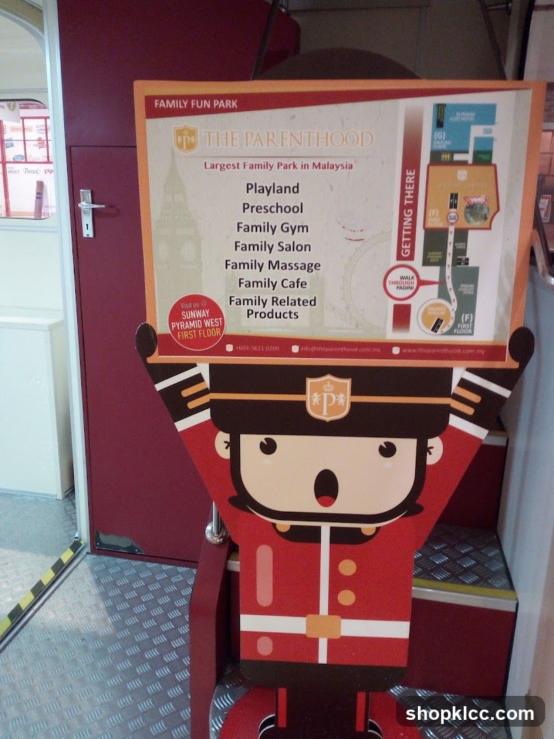 The Parenthood Family Fun Park Information Board
