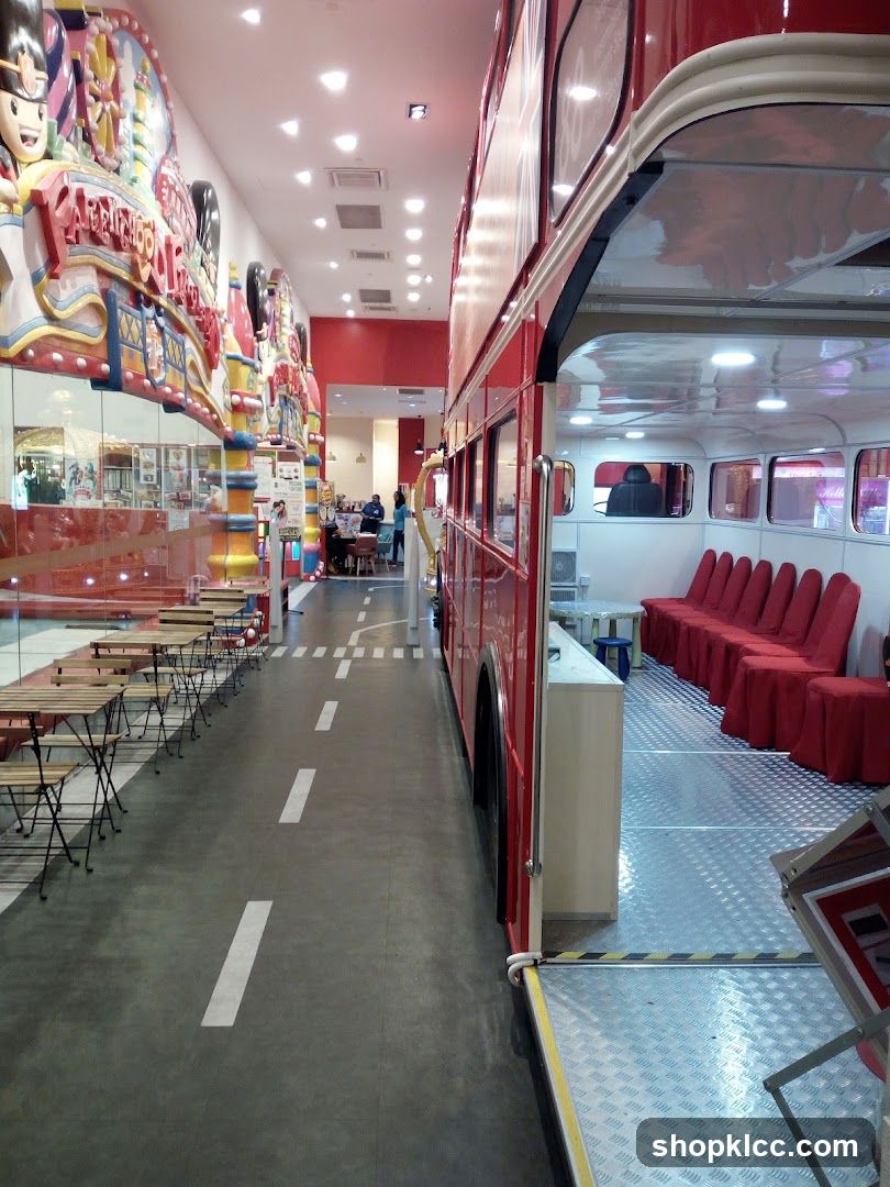 Themed Interior with Double-Decker Bus Seating