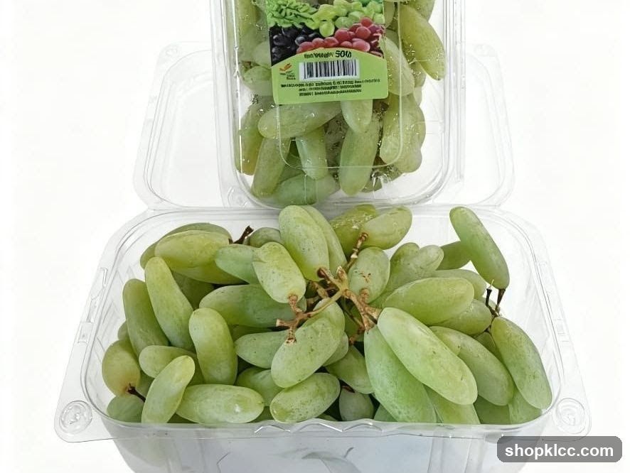 Green Grapes in Plastic Containers