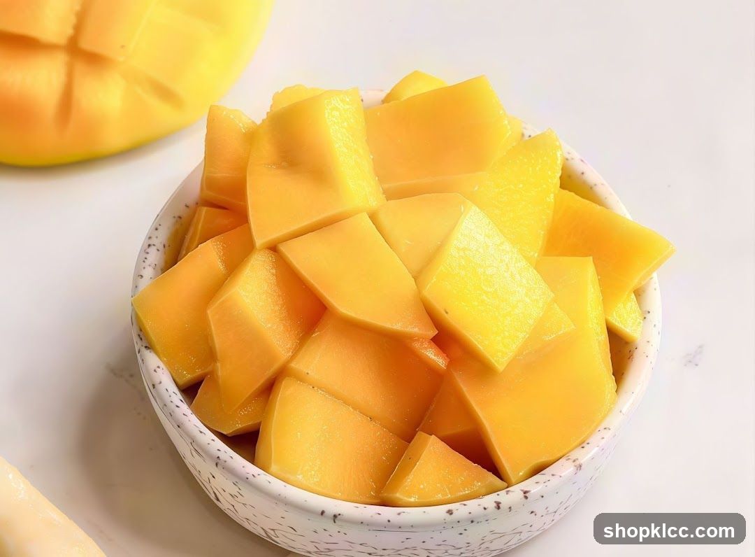Diced Mangoes