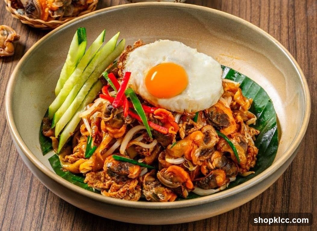 Mussel Noodles with Fried Egg