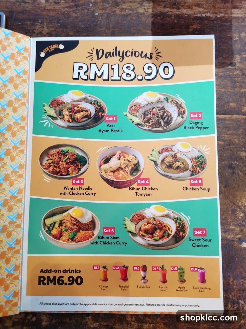 Dailycious Menu