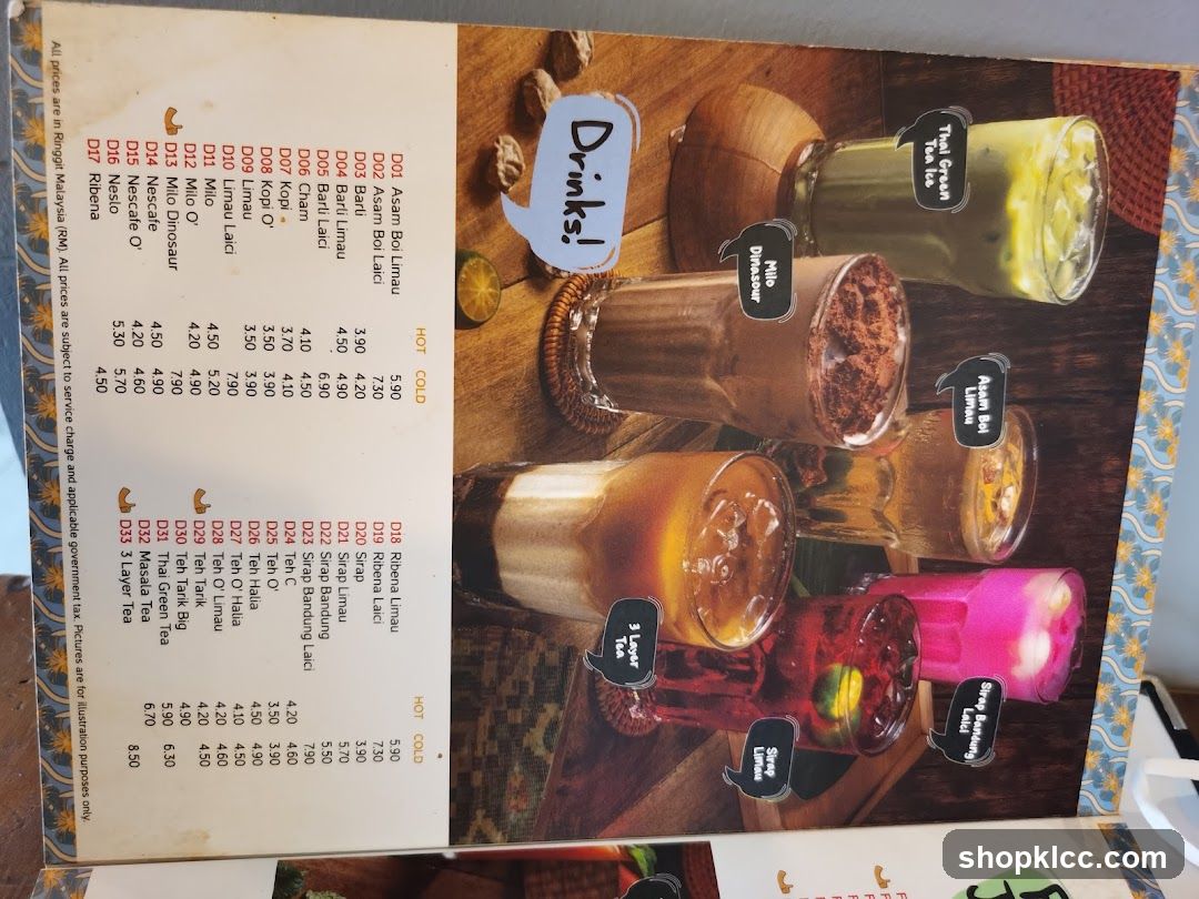 Drinks Menu