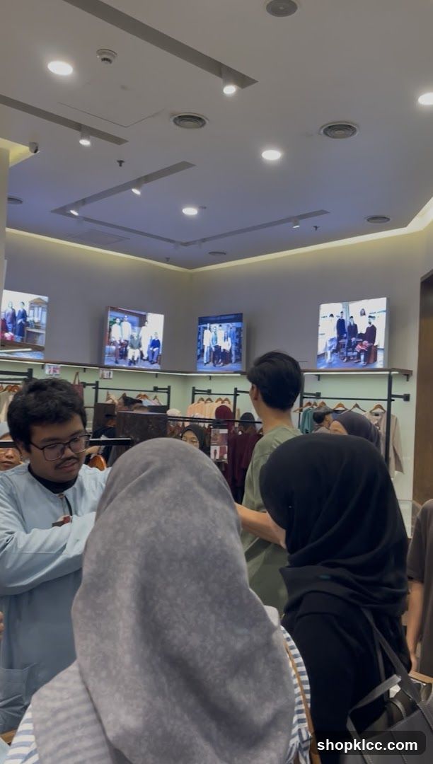 People in a clothing store