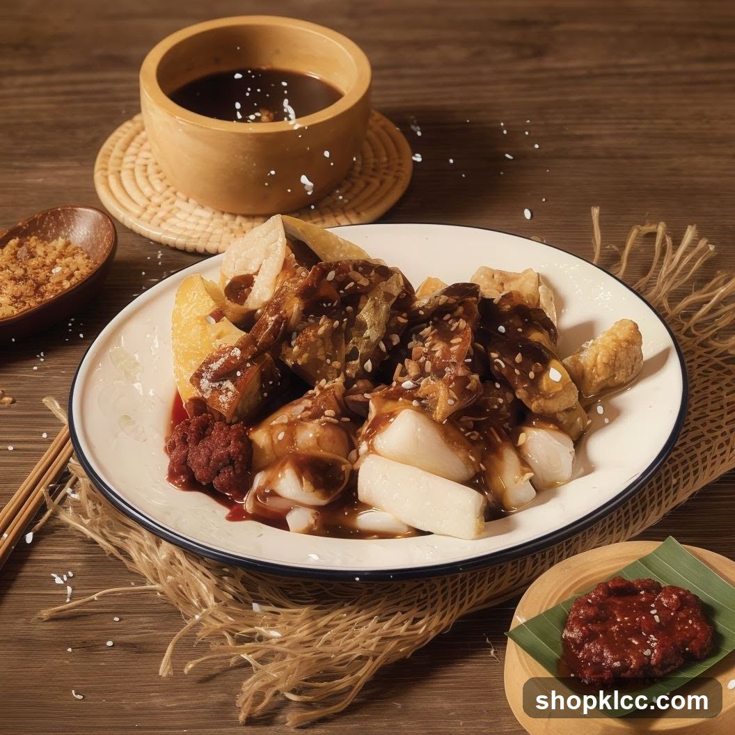 Chee Cheong Fun with Sauces and Toppings