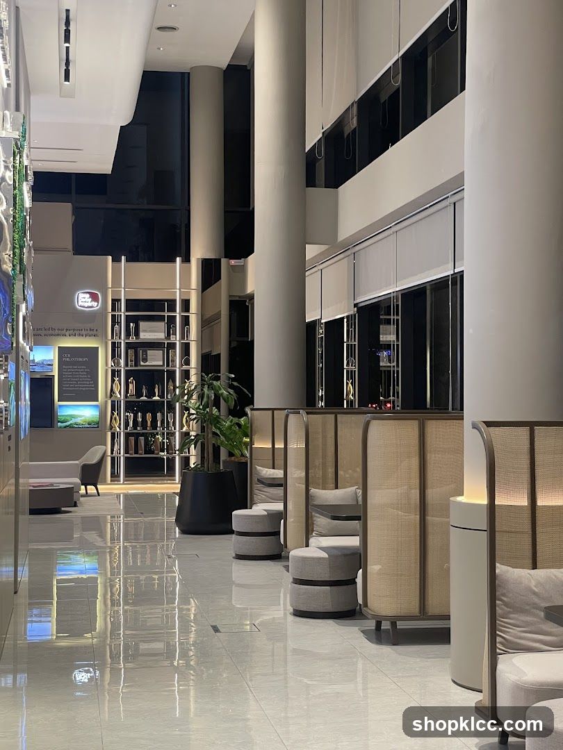 Modern Lobby with Seating Areas