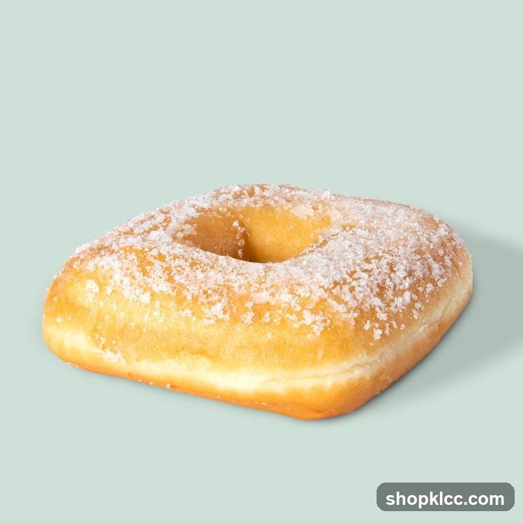 Sugar-dusted square donut