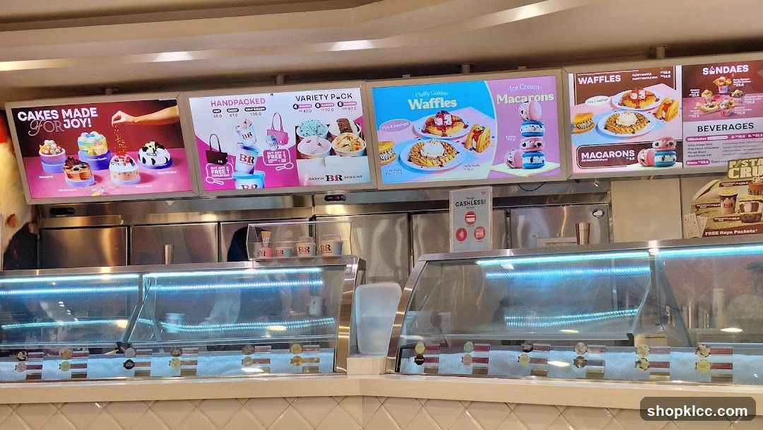 Baskin Robbins Menu Display