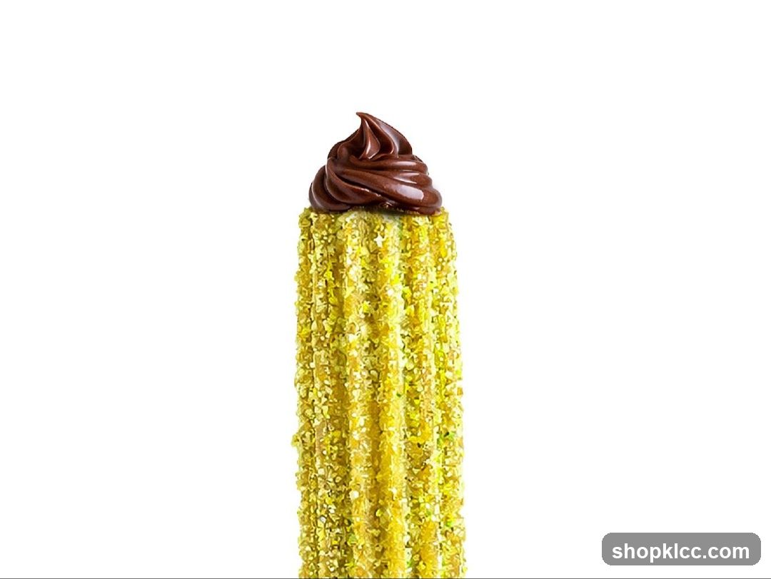 Churro with Chocolate and Pistachios