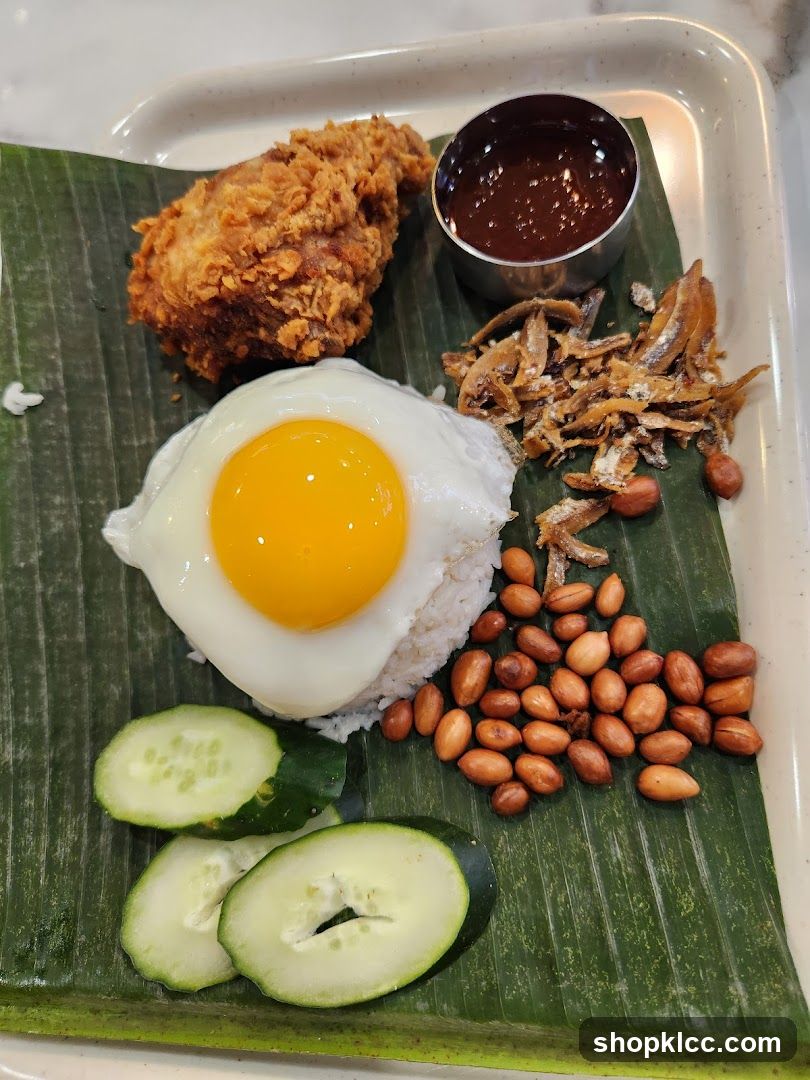 Nasi Lemak with Fried Chicken