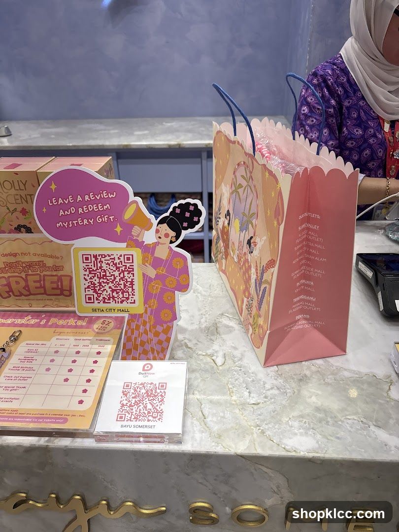 Promotional Display with QR Codes