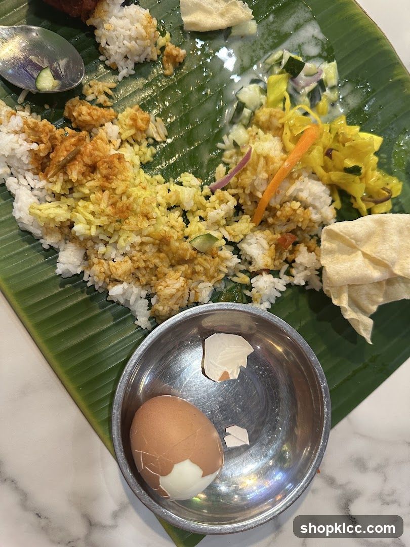 Indian Meal on Banana Leaf