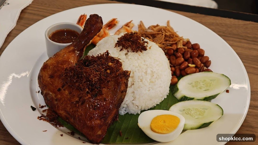 Nasi Lemak with Fried Chicken