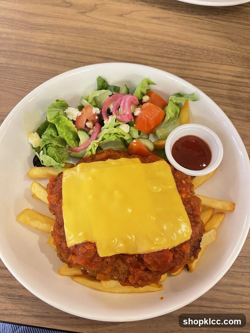 Chicken Parmigiana with Salad