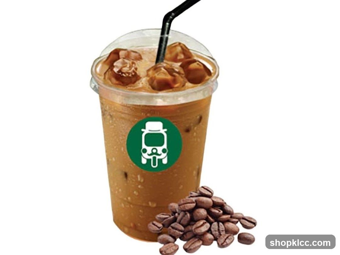 Iced Coffee with Coffee Beans