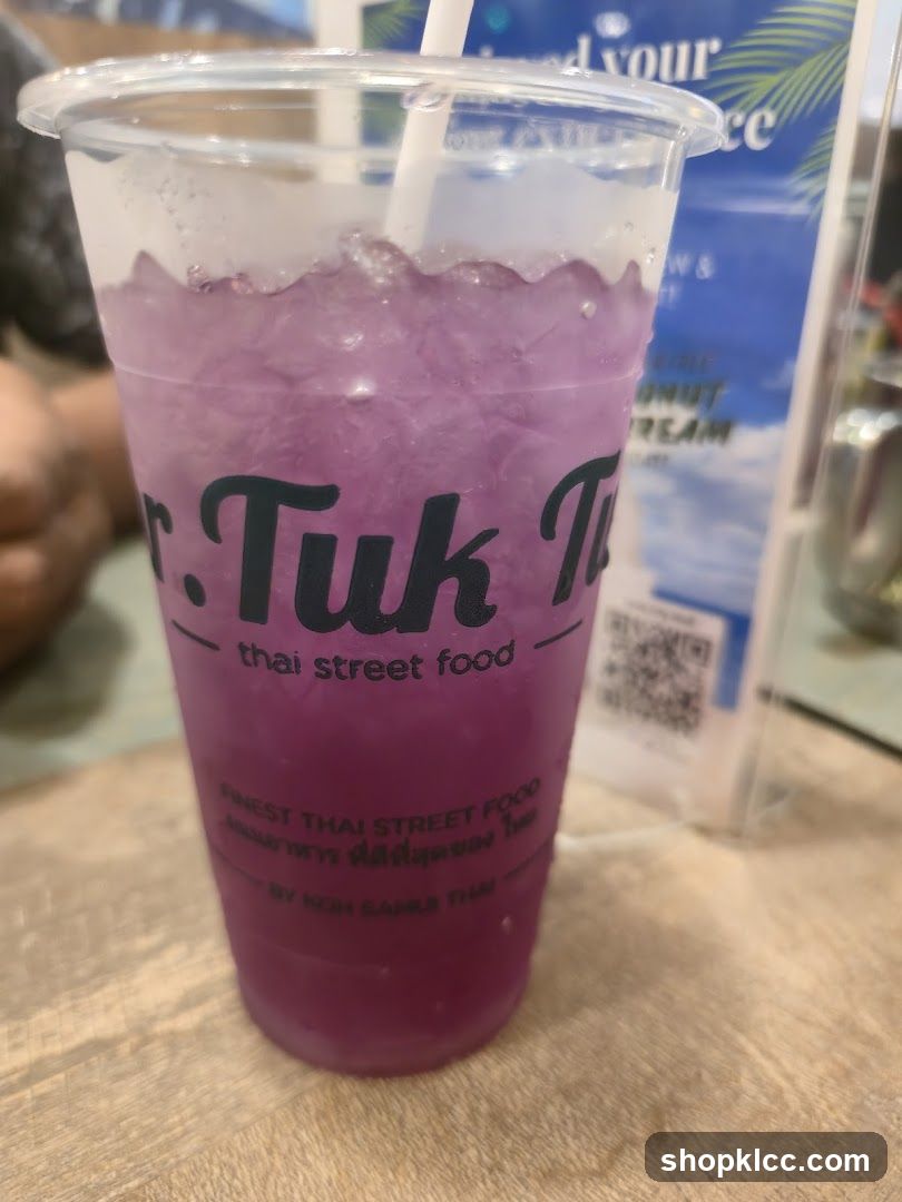 Purple Drink with Thai Street Food Branding