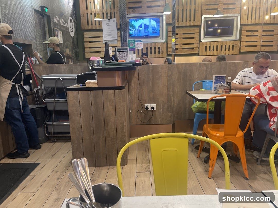 Restaurant Interior with Colorful Chairs