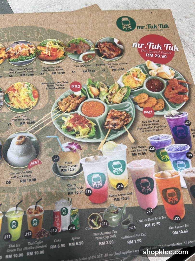 Mr. Tuk Tuk Menu
