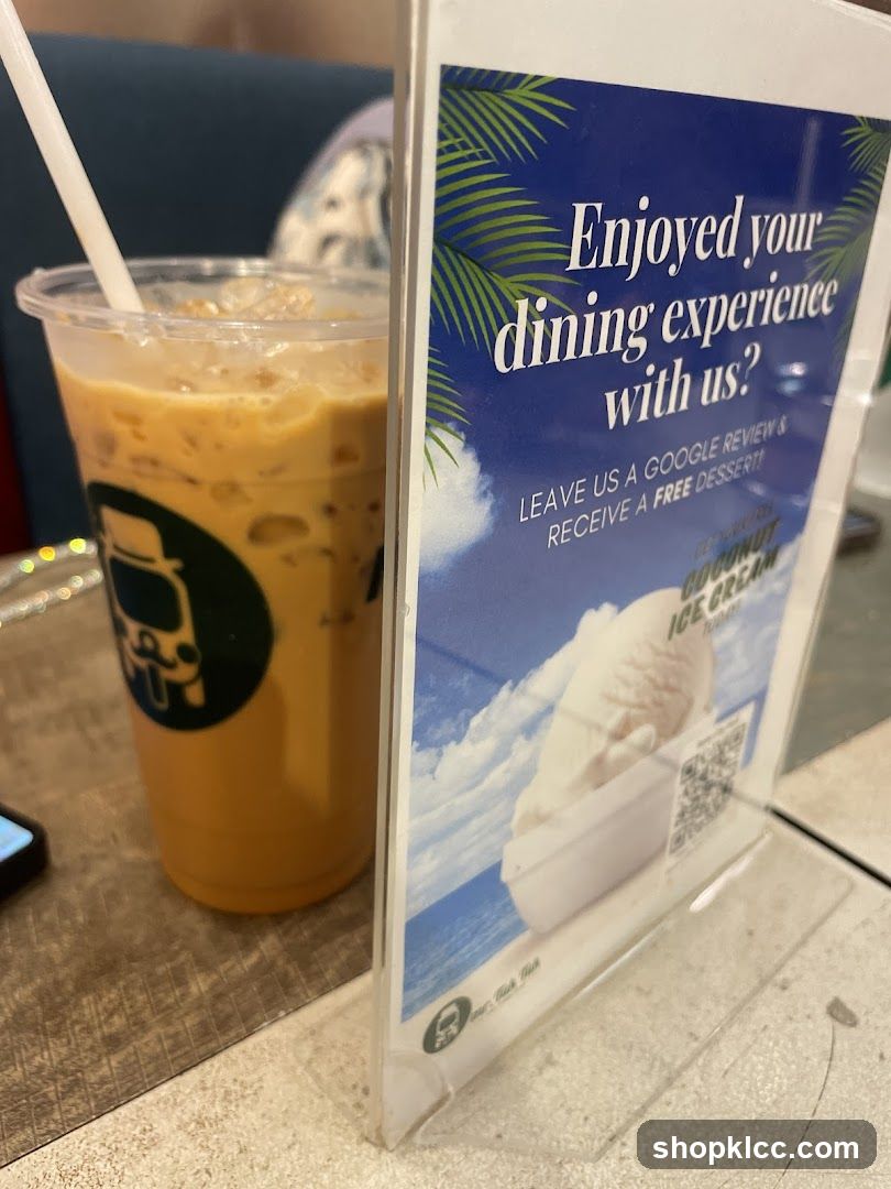 Promotional Sign and Drink