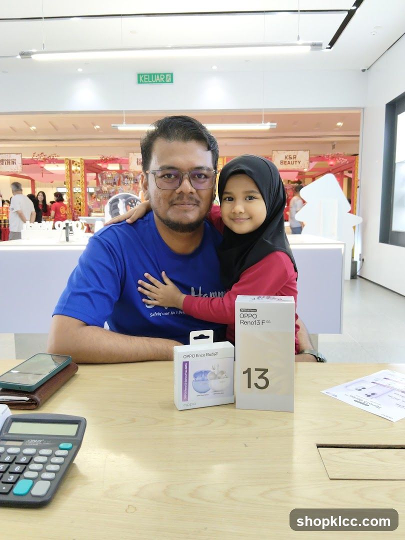 Father and Daughter with OPPO Products