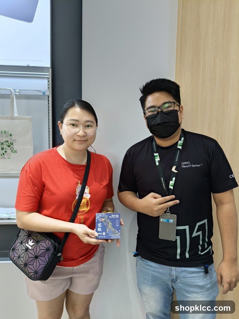 People holding product