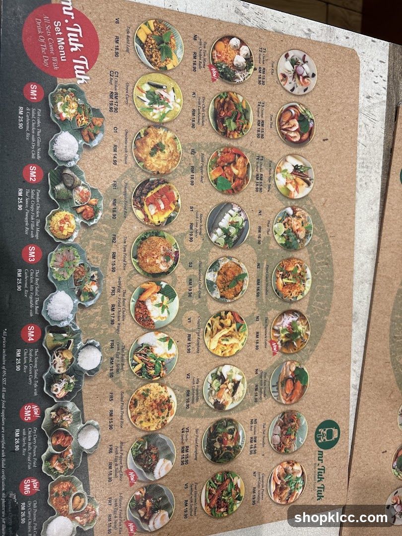 mr. Tuk Tuk Set Menu