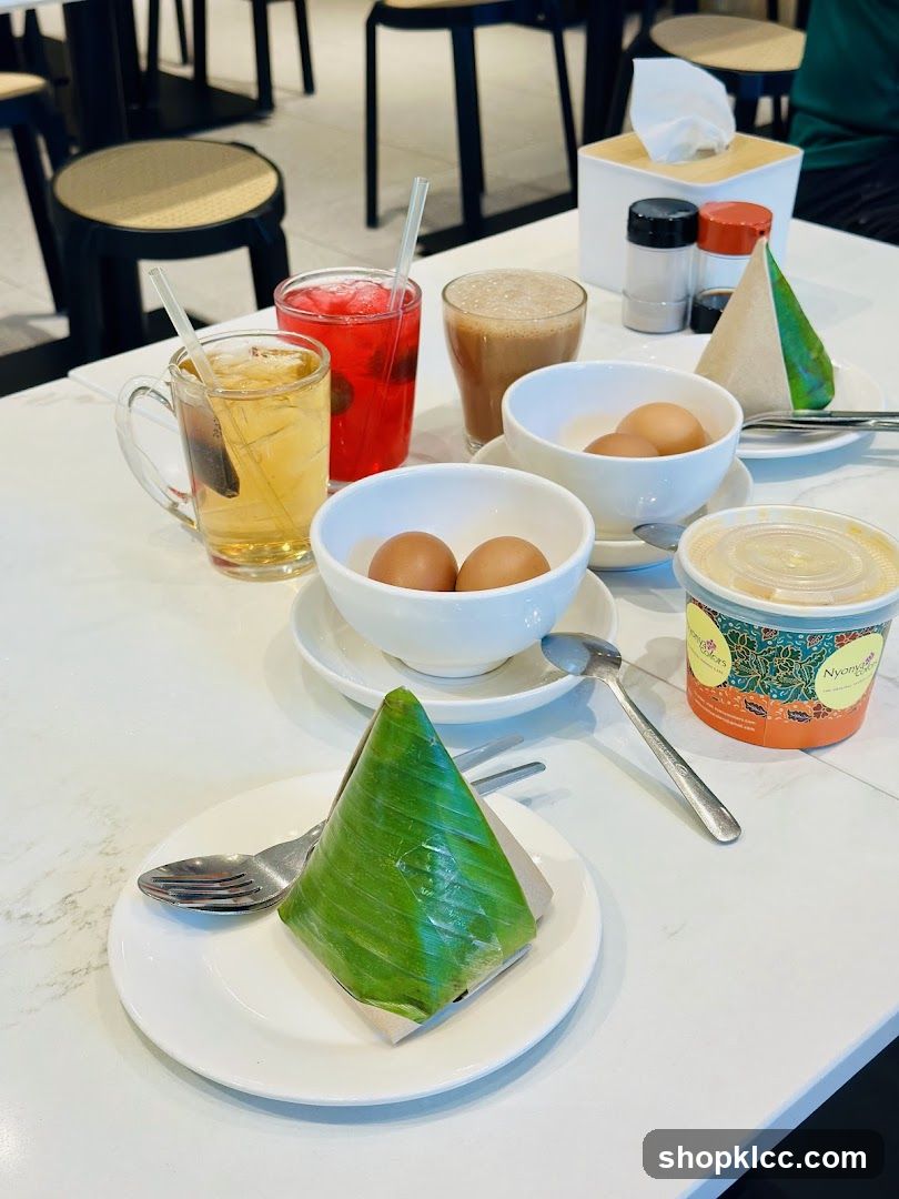 Table with food and drinks