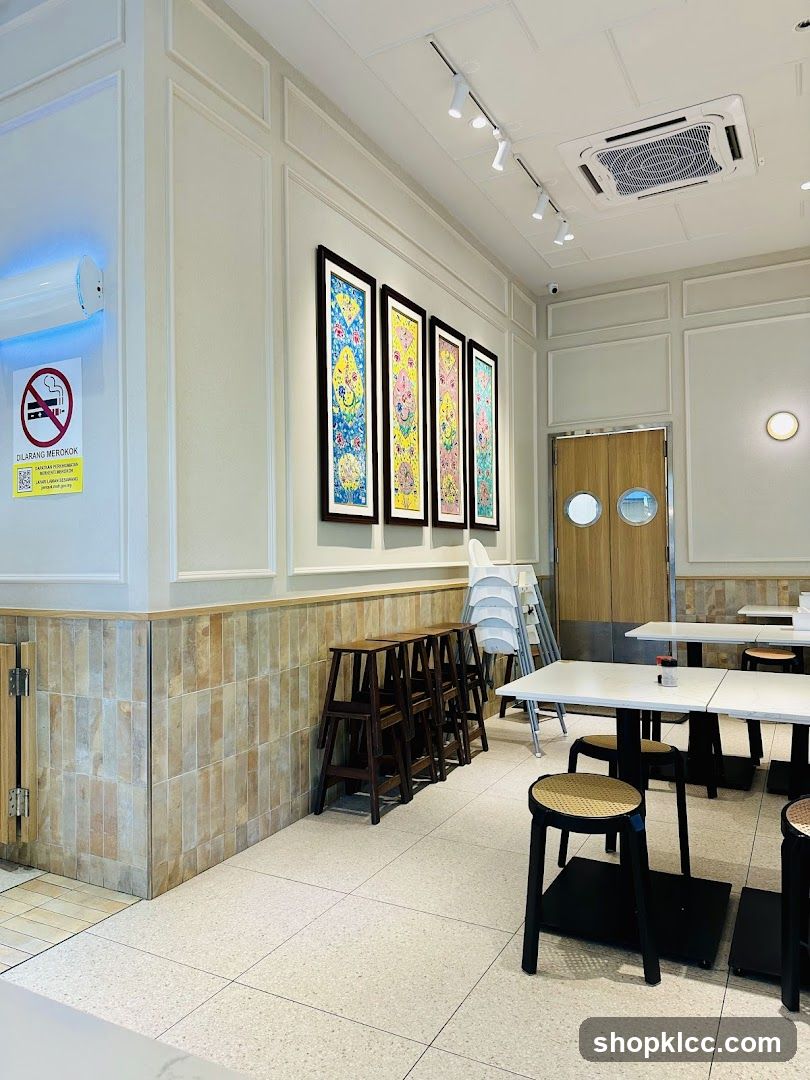 Restaurant Interior with Artwork and Seating