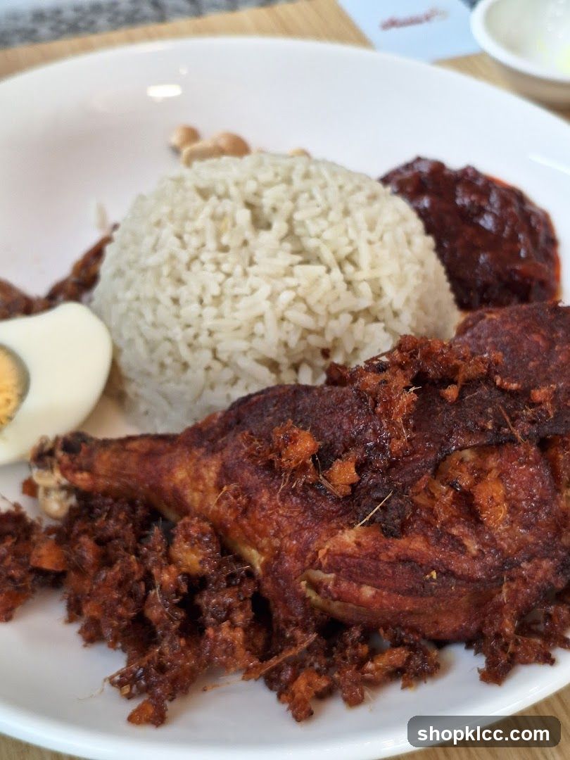 Nasi Lemak with Fried Chicken