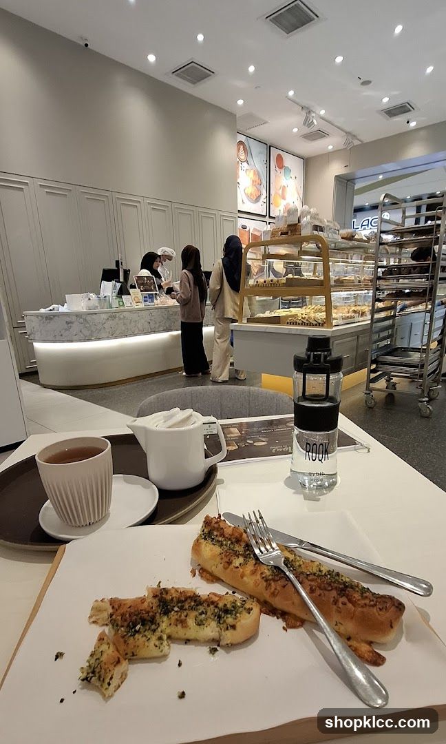 Bakery Interior with Food and Drinks