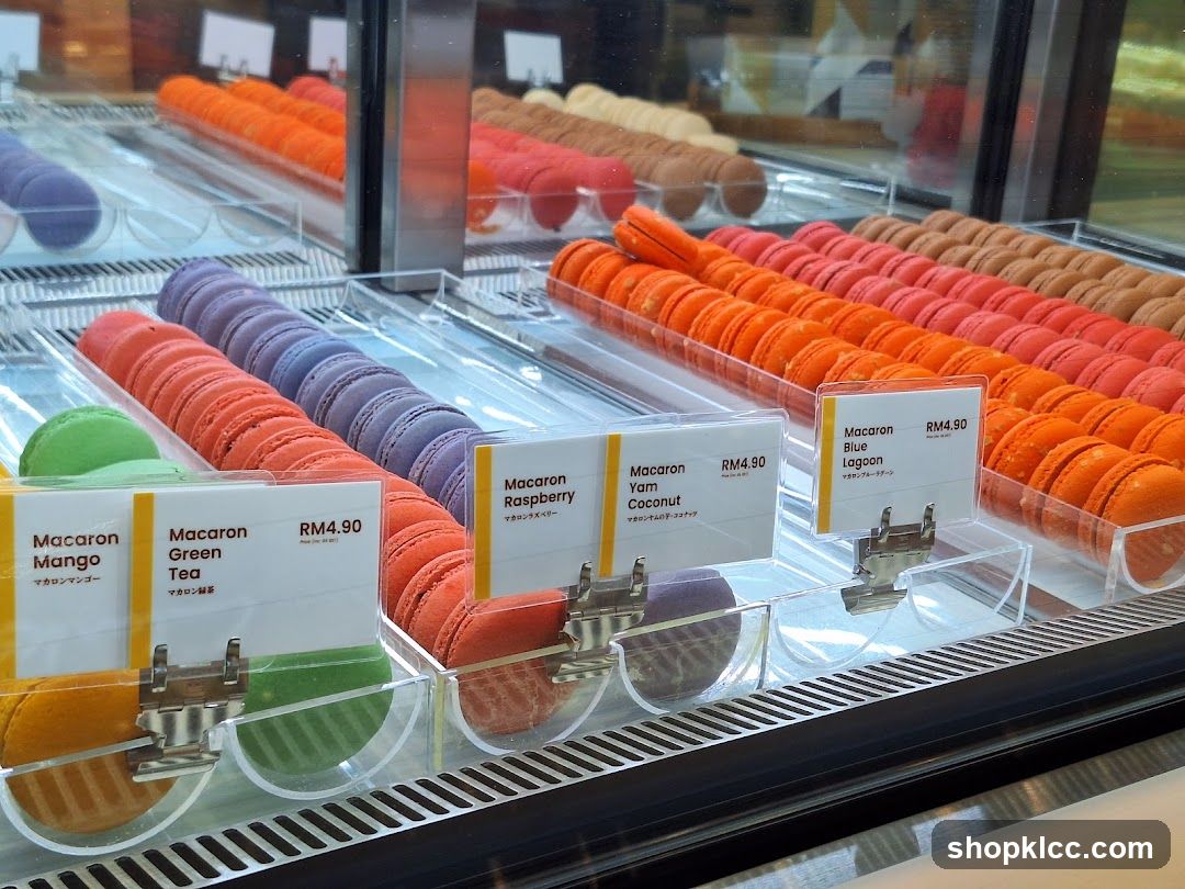 Macarons in Display Case