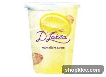 Lemon drink with logo