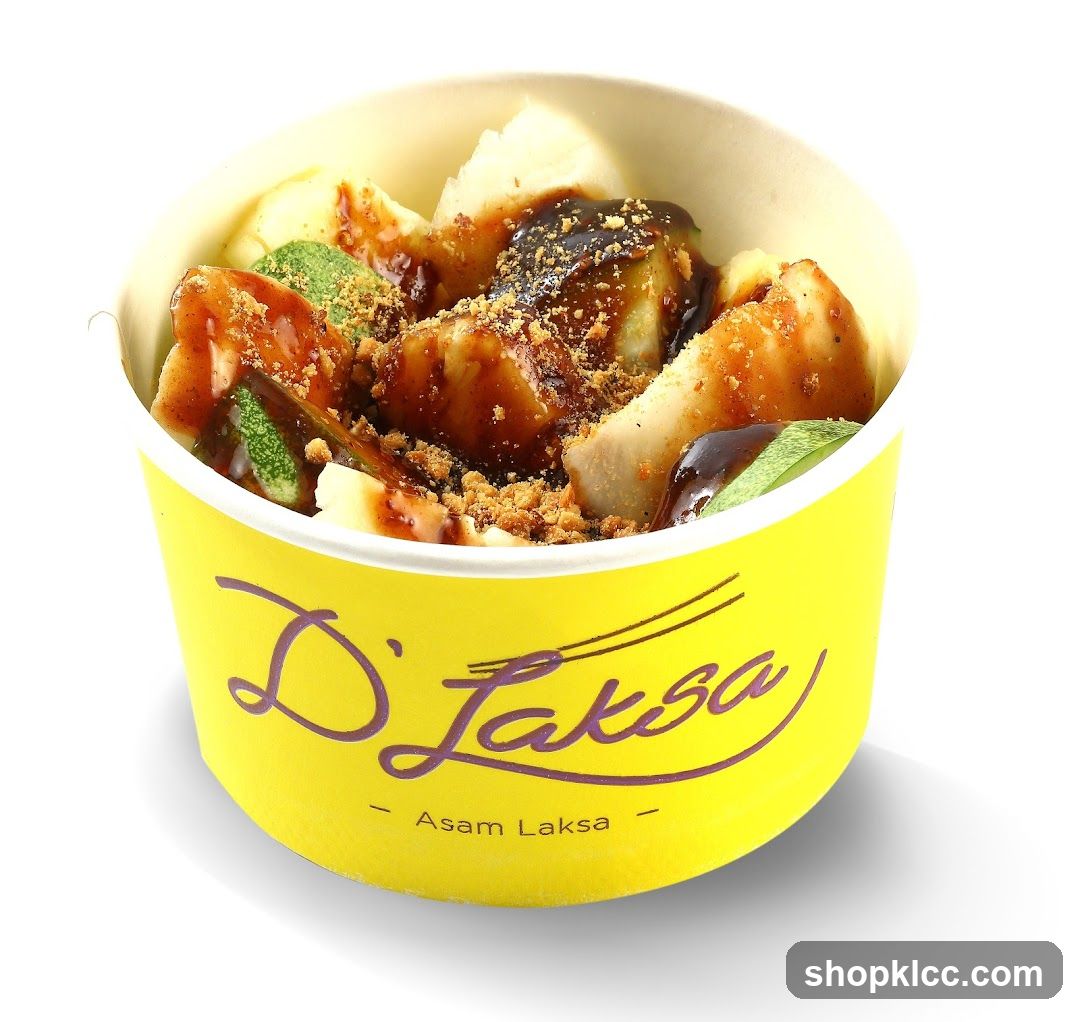 Asam Laksa in a Yellow Cup